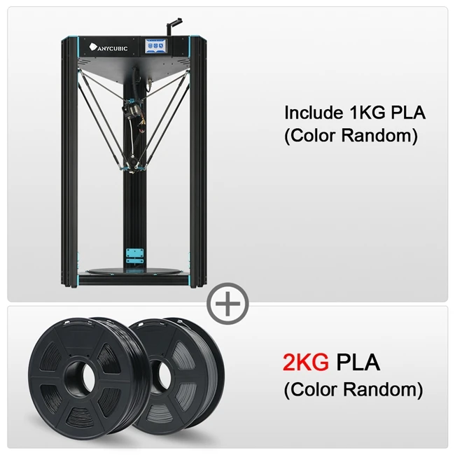 PredatorAdd2kg ANYCUBIC Predator, 3d принтер, самый большой шкив 370x370x455 мм, автоматическое выравнивание, большой металлический 3d принтер, DIY набор, impresora 3d - Цвет: PredatorAdd2kg