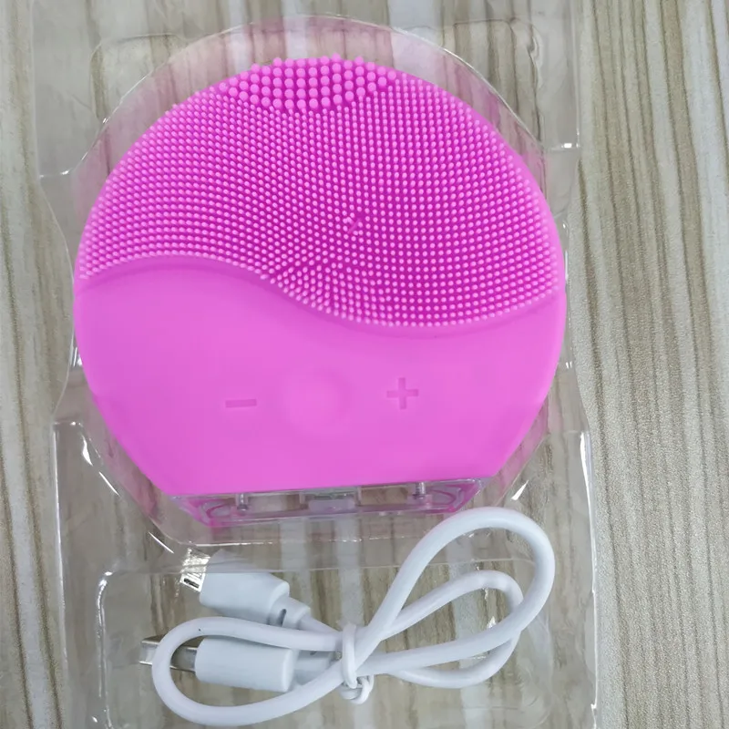 Электрический силиконовый Очищающая щетка для лица Соник массаж USB Перезаряжаемый антивозрастной лицо поры очиститель грязи Удалить инструмент красоты