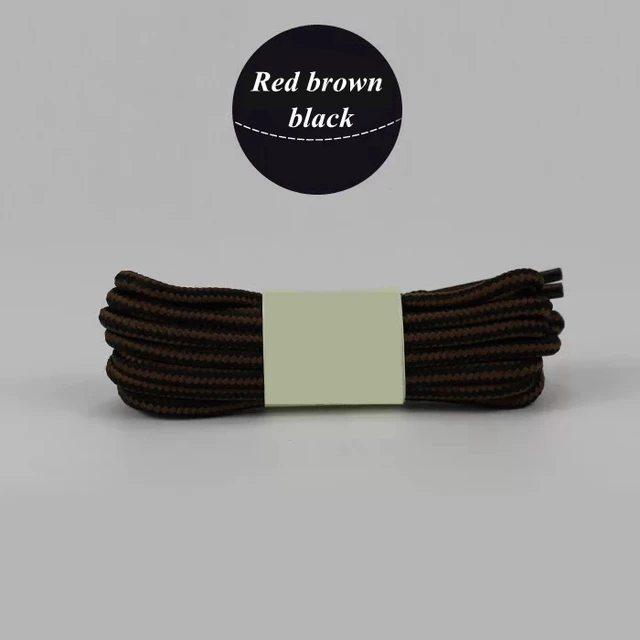 1 Pair 18 Colors Striped Double Color Shoe laces Round Outdoor Sneakers Shoelaces Cotton Boots Shoelace 70CM 90CM 120CM 150CM Red brown black