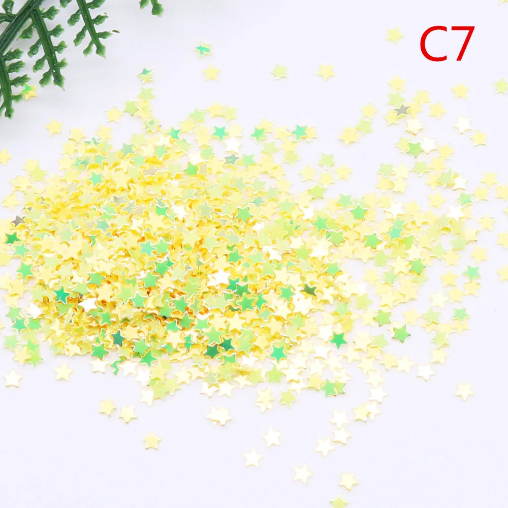 3mm Five-pointed Star Pvc Sequin ，party, Mobile Phone Shell, Wedding Dress Shoes Nail Diy Accessories Sz-095 - Цвет: C7