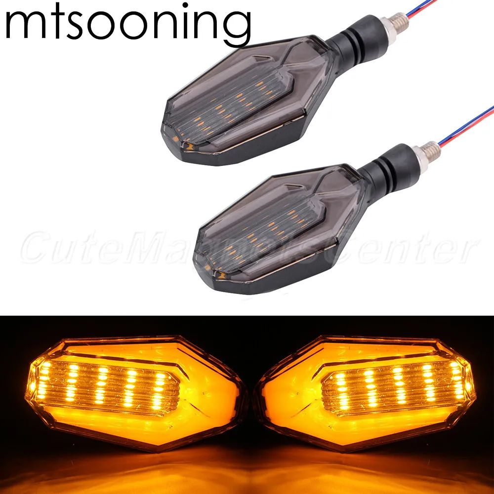 Mtsooning 2 шт. светодиодный индикатор поворота мотоцикла 12 в супер яркий индикатор Moto Clignotant мигалка дневного света лампы
