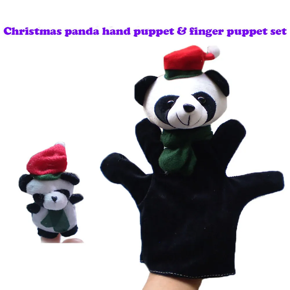 17 видов большая ручная кукла животное плюшевая кукла для детей Взрослые пальцы марионетка на перчатке игрушечная мышь панда дракон свинья собака животное