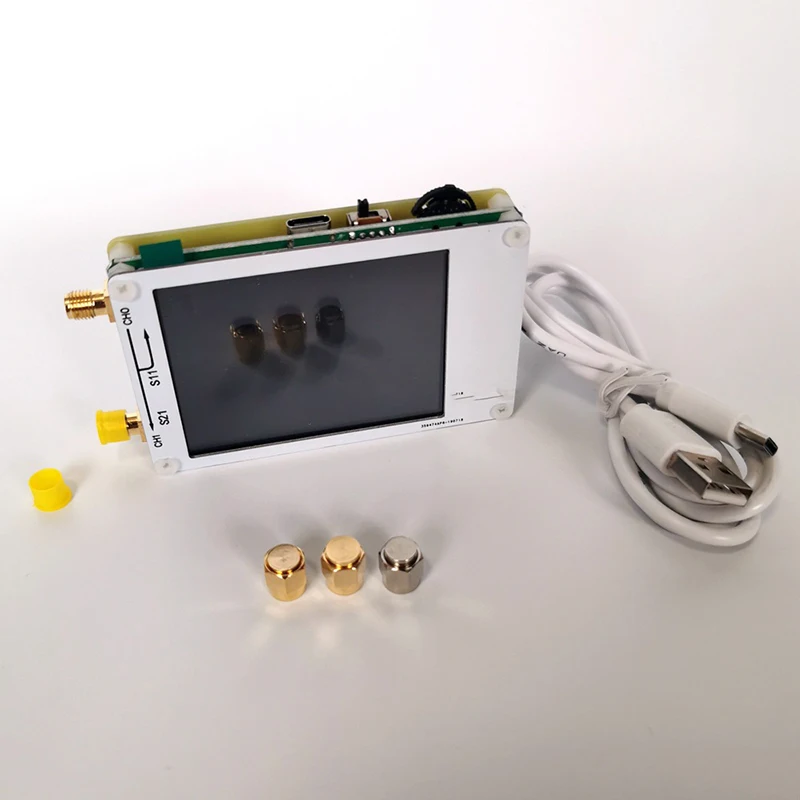 White NanoVNA Vector Network Analyzer Quick and Easy Connection To Mobile Network Antenna Shortwave MF HF VHF New