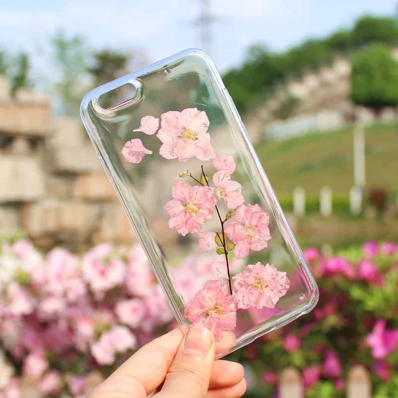 Реальный бампер для девочек гербарий для iPhone X XS MAX XR 8 8 Plus 7 7 Plus 6 6S 6S Plus Eelgant защитный ковер - Цвет: 5