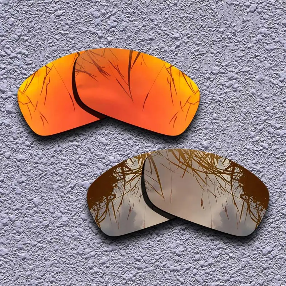 2 пары поляризованных сменных линз для солнцезащитных очков Oakley Hijinx-несколько вариантов - Цвет линз: Fire Red-Brown