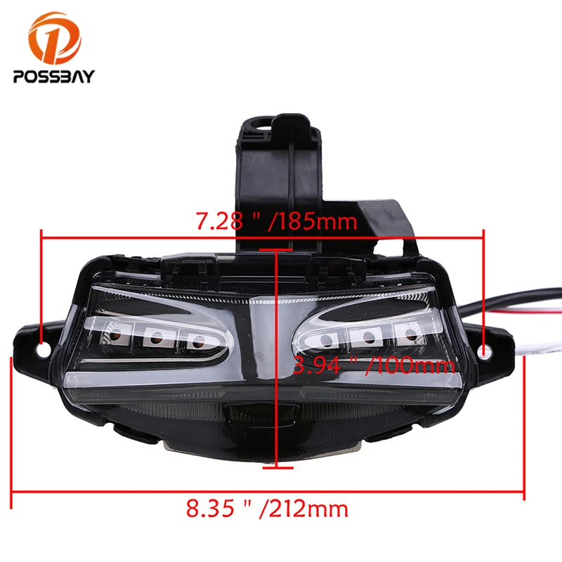 POSSBAY фара мотоцикла Светодиодные Красочные 12V Водонепроницаемая мотор фонарь