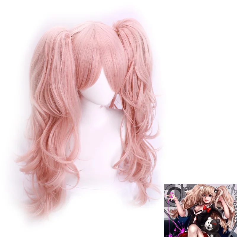 

Anime Danganronpa: Trigger Happy Havoc Enoshima Junko Long Cosplay Costume Heat Resistant Synthetic Hair Party Wig +Wig Cap Gift