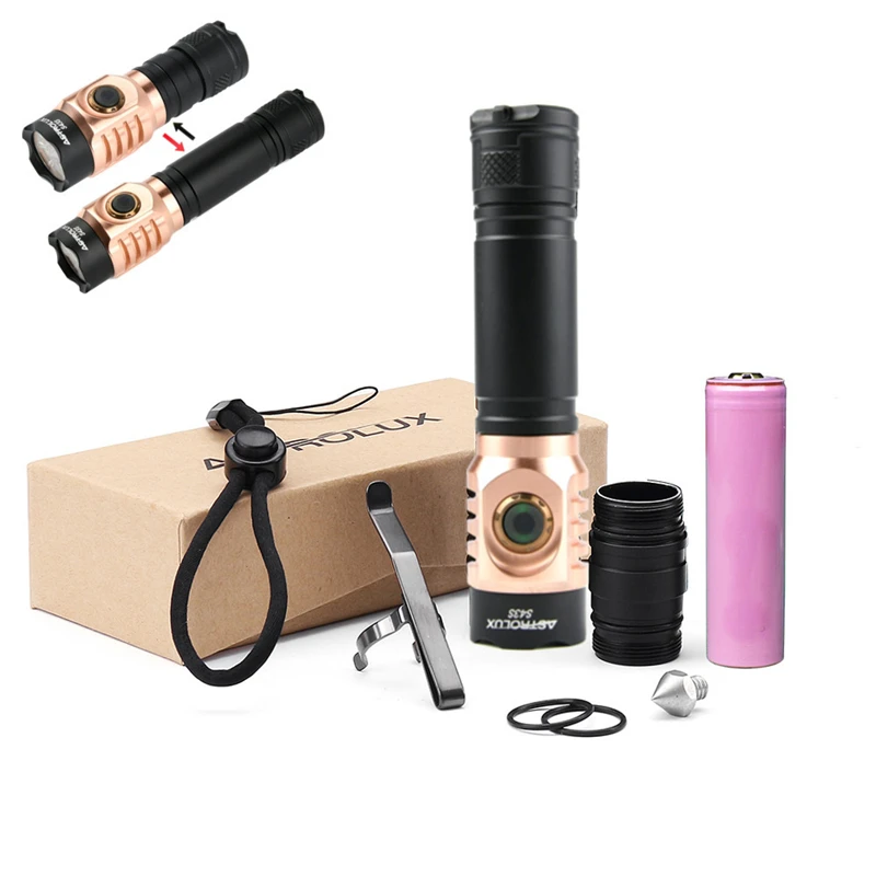 Astrolux S43S медь 4x LH351D/4x XPL-HI 3500lm Новый светодиодный фонарь с высоким CRI 95 EDC + 1 шт. 18650 |