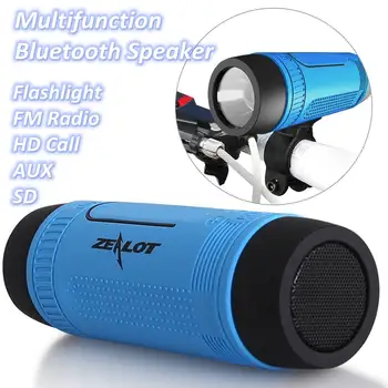 

Zealot S1 Wireless Bluetooth Speaker Multifunction FM Radio HD Call Speaker IPX Outdoor Flashlight with USB SD Card Power Bank
