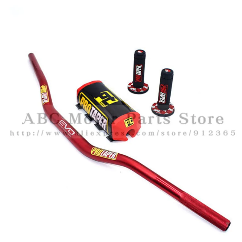 Руль для PRO Taper Pack Bar 1-1/" ручка бар колодки ручки Pit Pro Racing Dirt Pit Bike мотоцикл CNC 28,5 мм адаптер - Цвет: Red A