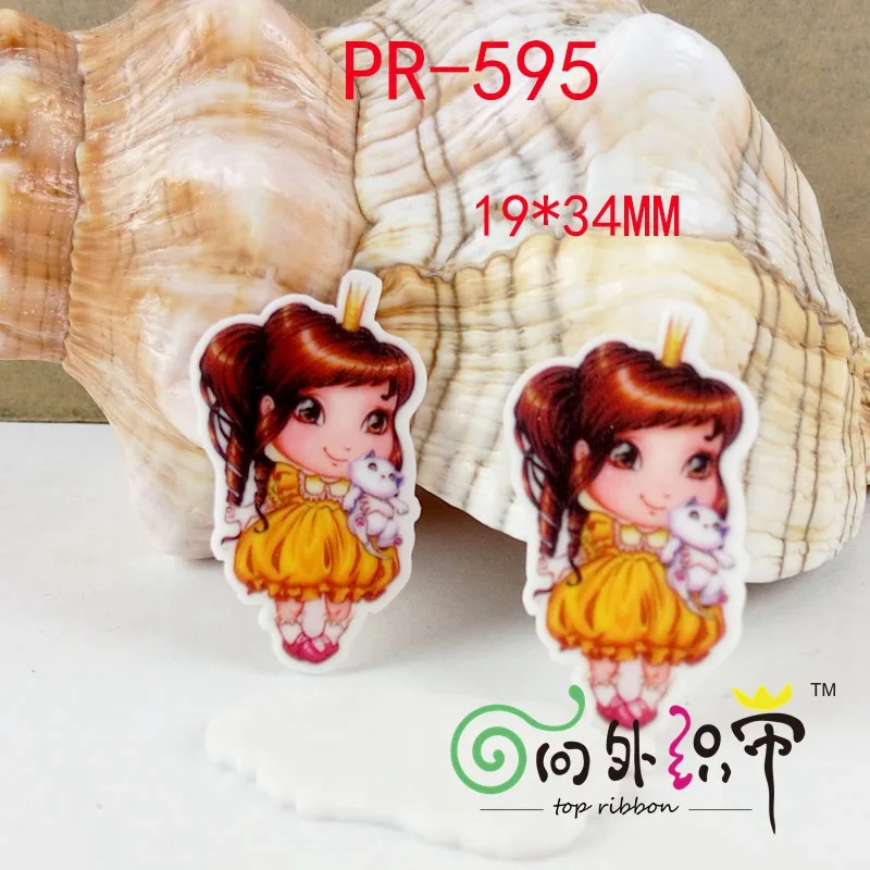 30 шт мультфильм персонаж плоское украшение из смолы pr 674 - Цвет: 595