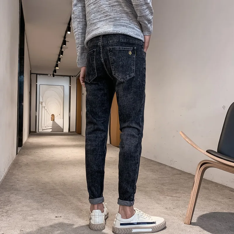 Male Hole Tassel Casual Loose Wide Leg Lovers Pants Men's Jeans Vintage Streetwear Hip Hop Punk Gothic Harem Denim Pants