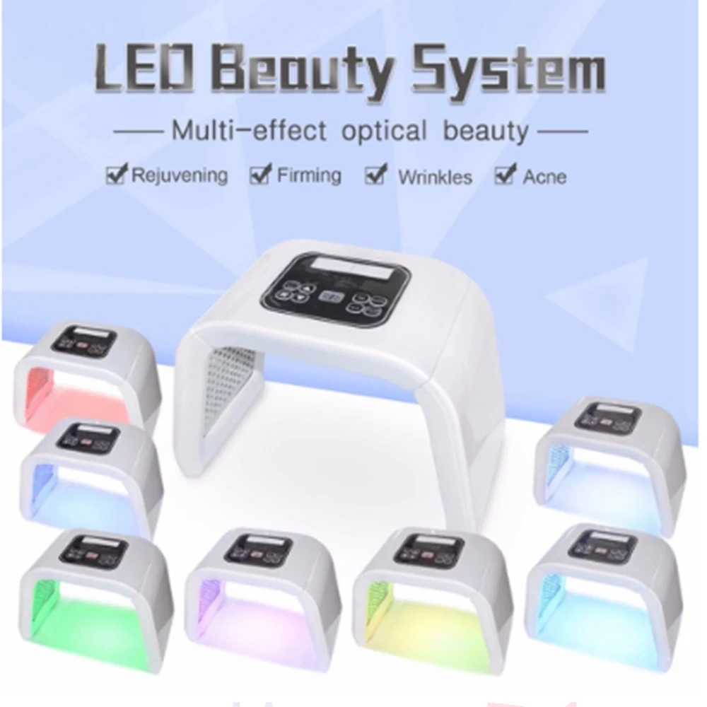 

Professional 7 Colors PDT Led Mask Facial Light Therapy Skin Rejuvenation Device Spa Acne Remover Anti-Wrinkle BeautyTreatment