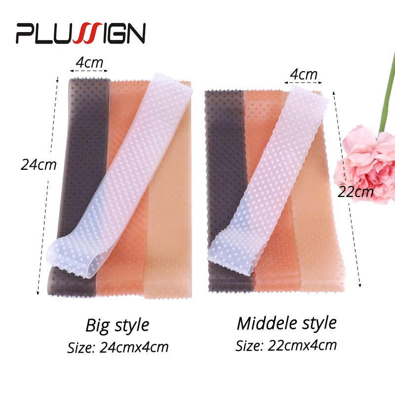Оптовая продажа 3-5 шт. силиконовая повязка для волос Plussign коричневая прозрачная
