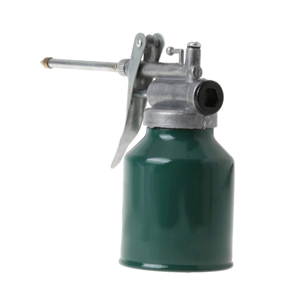 250ml Oil Can High Pressure Hand Pump Oil Spray Bottle Oiler Can with Long Nozzle  for storing lubricating oil engine oil