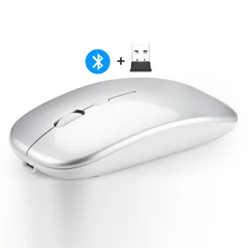

Bluetooth Wireless Mouse 2.4G Silent Dual Mode Mouse Bluetooth 5.0 1600 DPI Rechargeable Mouses For laptop Notebook Mice Mouses