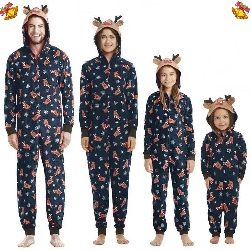 

New Family Christmas Pajamas Xmas homewear Romper Jumpsuit Party Club Set Pajamas Family Matching Outfits Family Look Sleepwear