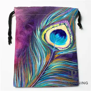 

Custom Drawstring Bags Peacock Feathers Printed Receive Bag Compression Type Bags Size Multi Size 171203-07#08