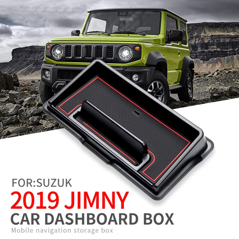 

For Suzuki Jimny 2019 ABS Non-Slip Mat Dashboard Storage Box Case Car Interior Stowing Tidying Accessories
