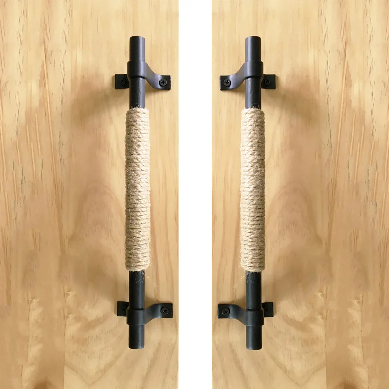 Simples Retro Cânhamo Corda Botão Criativo Armário Armário Celeiro Porta Deslizante Gaveta Hardware Armário Armário Canetas e Puxar