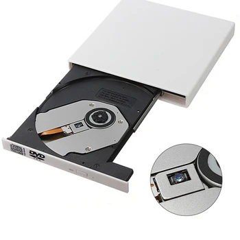 

External For PC Laptop Office Home Lightweight USB 2.0 Portable Optical Plastic Ultra Thin CD Driver