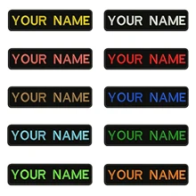 10x2.5cm bordado nome personalizado texto remendo listras crachá ferro ou remendos de velcro para roupas mochila chapéu BR-01A