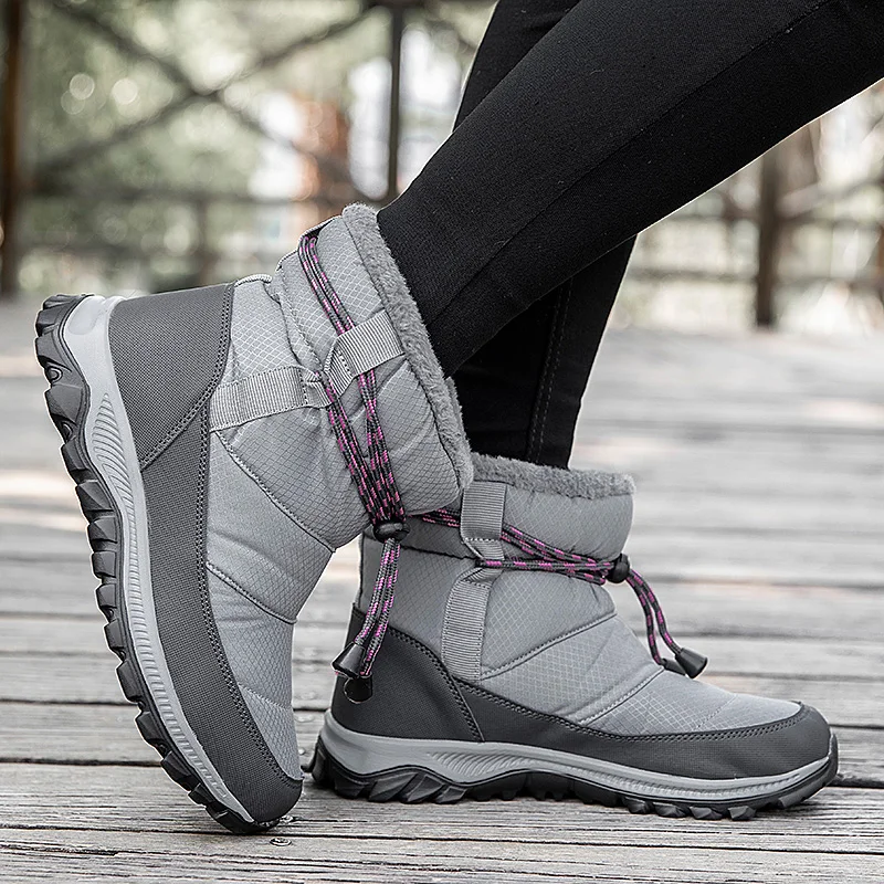 2020 Woman Snow Boots Women Winter Shoes Platform Boots Solid Color Waterproof Mid Calf Thick Fur Men Boots Female Women Shoes 2020 Woman Snow Boots Women Winter Shoes Platform Boots Solid Color Waterproof Mid Calf Thick Fur Men Boots Female Women Shoes