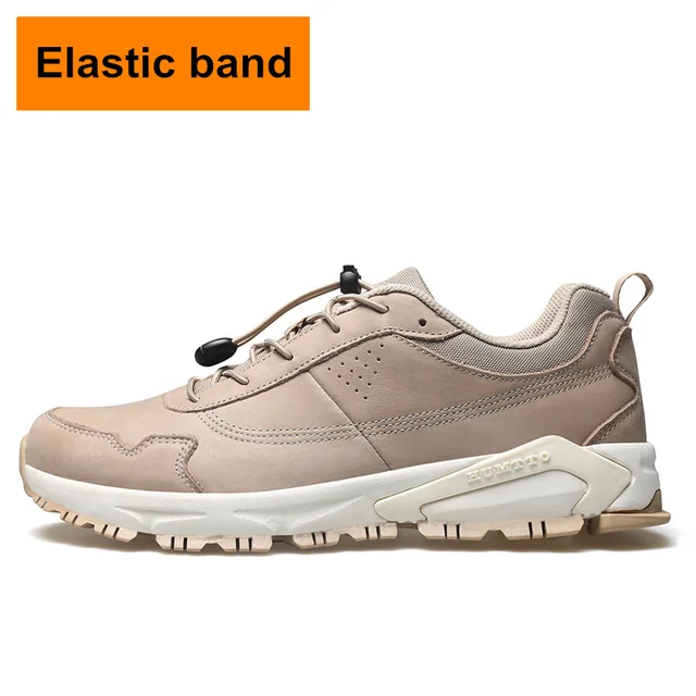 HUMTTO New Leather Mens Shoes Fashion Sneakers for Men Waterproof Winter Luxury Designer Brand Non-slip Black Man Casual Shoes Apricot 320315