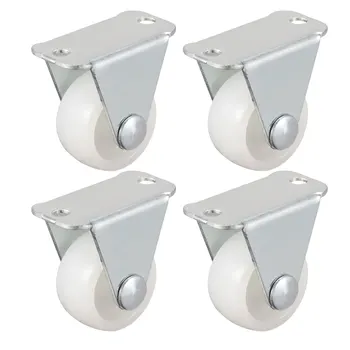 

uxcell 1 Inch Swivel Caster Wheels PP 360 Degree Top Plate Mounted Caster Wheel 1.0 inch Fixed 4pcs