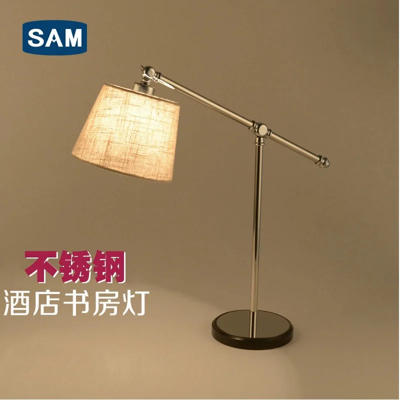 

Modern simple living room study bedroom bedside table lamp fabric hotel room cel export customization
