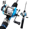 Sougayilang 1.2m Mini Ice Telescopic Carbon Ice Fishing Rod with Trolling Reel Combo Portable Ice Fishing Reel Pole Sets Tackle ► Photo 1/6