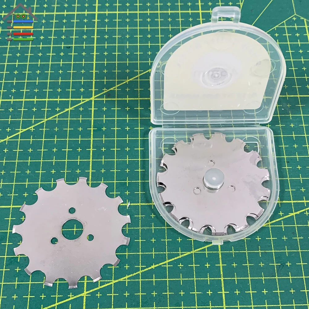5x 45 mm Rotary Crochet Edge Skip Cutter Blades Fits Fabric Blanket Fleece
