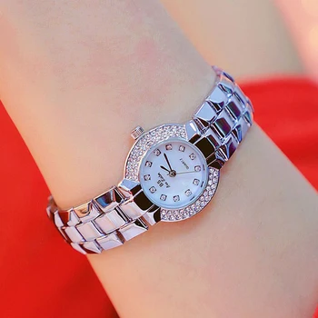 

Waterproof Women Luxury Brand Watch Dress Silver Gold Women Wrist Watch Quartz Diamond Ladies Watch Female Clock