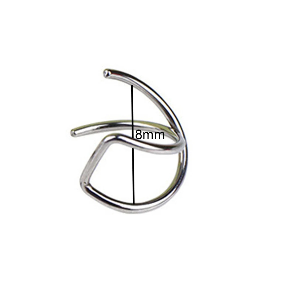 Fashion stainless steel Punk Rock Ear Clip Cuff Wrap Earrings No piercing-Clip On Cartilage Wrap fake Earring 1pc