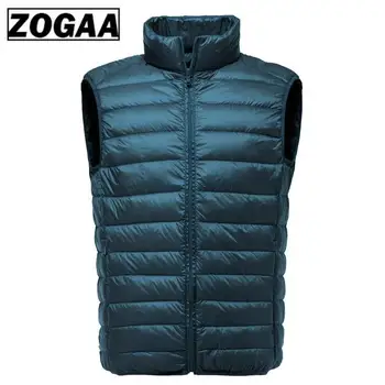 

ZOGAA 2019 Fashion Men's Sleeveless Parka Winter Ultralight White Duck Down Vests Male Slim Vest Windproof Warm Waistcoat Parkas