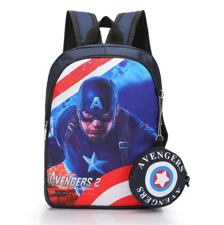 Новая мода Капитан Америка детские школьные сумки мультяшный рюкзак для малышей Детская сумка для книг Детский рюкзак для мальчиков и девочек - Цвет: photo color