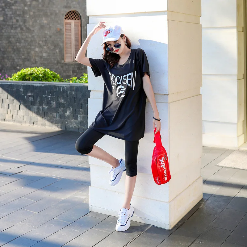 

Summer New Products Loose-Fit Slimming Quick-Dry Korean-style-Style Yoga Clothes Women's 2019 Gym Running Sports WOMEN'S Suit