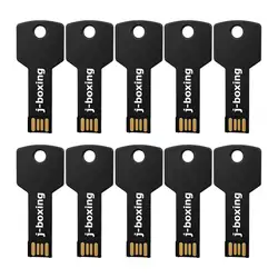 J boxing – clé USB en forme de clé, pack de 10 pièces, 1 go, 2 go, 4 go, 8 go, 16 go, 32 go, clé USB, cadeau pour PC et Mac 