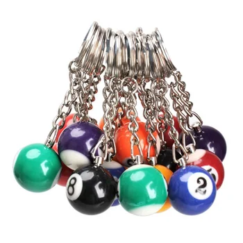 

16x billiard ball key chain key ring