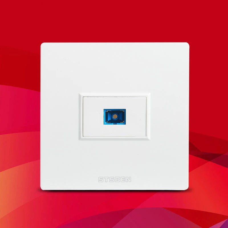 Toma de interfaz óptica SC de fibra, Panel de pared, 86