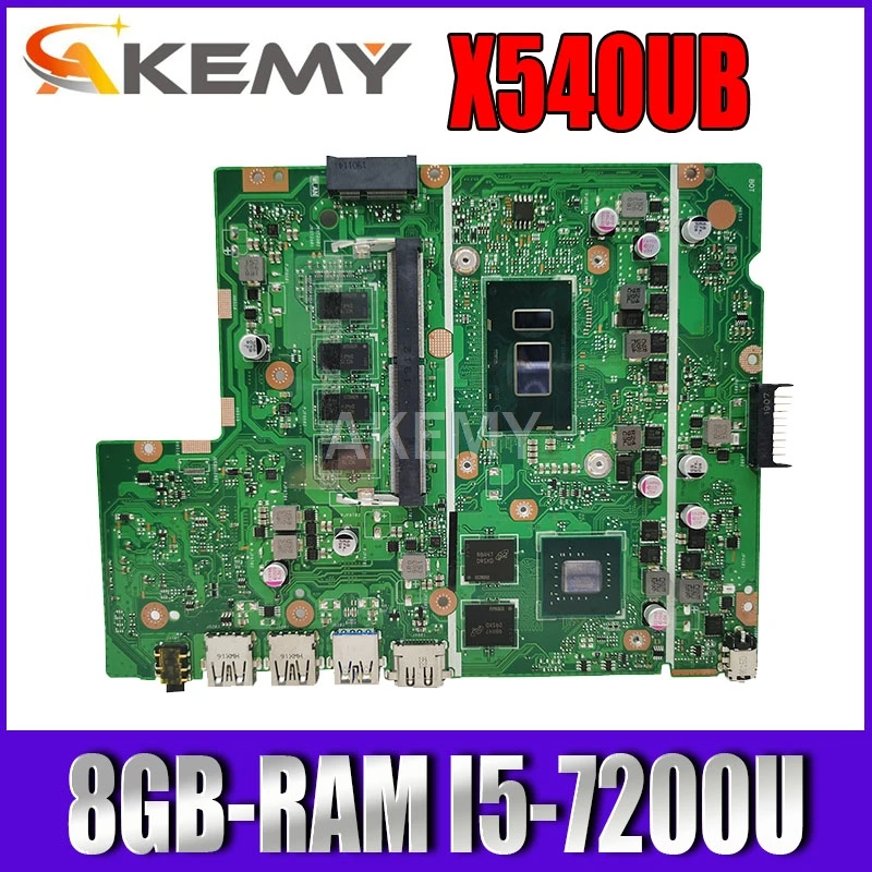 Akemy X540UB материнская плата для ноутбука с 8GB RAM I5 7200U (V2G) Asus X540UV X540UBR оригинальная