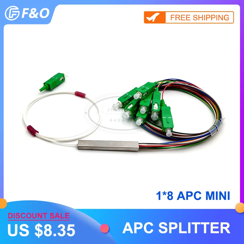Оптовый 0 9 мм стальной трубчатый волоконно оптический разветвитель PLC 1x8 SC/APC Mini