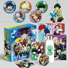 1 шт. аниме My Hero Academy Роскошная Подарочная коробка чашка для воды Наклейка на открытку и постер Забавный Набор Аниме вокруг