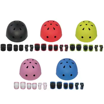 

7pcs/Set Kids Skating Cycling Helmet Guard Bike Elbow Knee Wrist Safe Pads