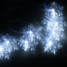 2 шт. рождественские украшения 1,5 м 10 светодиодный гирлянды Снежинка Сказочный свет веревка лампа с батареей для дома спальни Счастливого Рождества