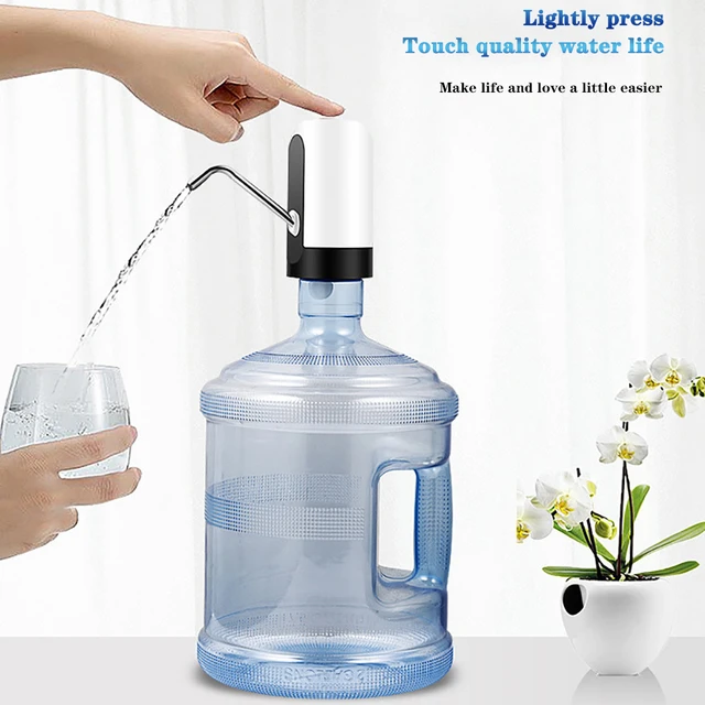 Pompe à eau pliante électrique, pompe à bouteille d'eau portable, distributeur  d'eau, chargement USB universel HI, 5 gallons - AliExpress