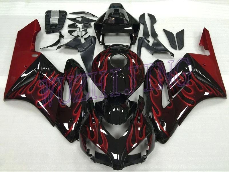 Наборы обтекателей Fireblade 05 Пластиковые обтекатели CBR 1000RR 04 черный красный обтекатель рамы для Honda Cbr1000 RR 2004-2005