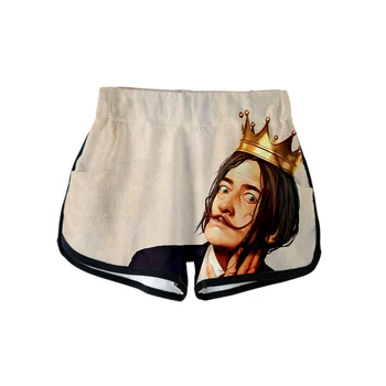 

Salvador Dali Print Sport Shorts Sexy Women Fashion Popular Casual Harajuku Soft Shorts Skinny Hot Sale