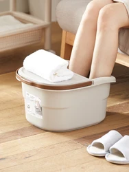 Foot Bath Barrel Wash Foot Basin Over Calf Feet Bathing Tub Insulation Household Plastic Height Foot Barrel
