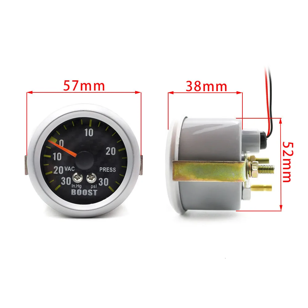 CNSPEED 52 мм Psi Turbo Boost Gauge метр с датчиком оборудование Psi углеродное волокно лицо Turbo Boost метр YC100031